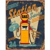 Clayre & Eef 6Y5119 Text Sign 25x1x33 cm Yellow Petrol Station