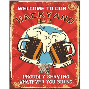 Clayre & Eef 6Y5158 Text Sign 20x1x25 cm Red Backyard...