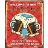 Clayre & Eef 6Y5158 Text Sign 20x1x25 cm Red Backyard Bar