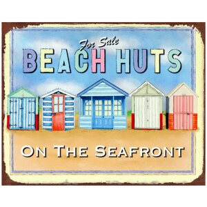 Clayre & Eef 6Y5161 Text Sign 25x1x20 cm Blue Beach Huts