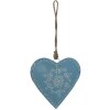 Clayre & Eef 6Y5269 Decoration Pendant Heart 16x5x16 cm Blue