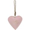 Clayre & Eef 6Y5272 Decoration Pendant Heart 12x2x12 cm Pink