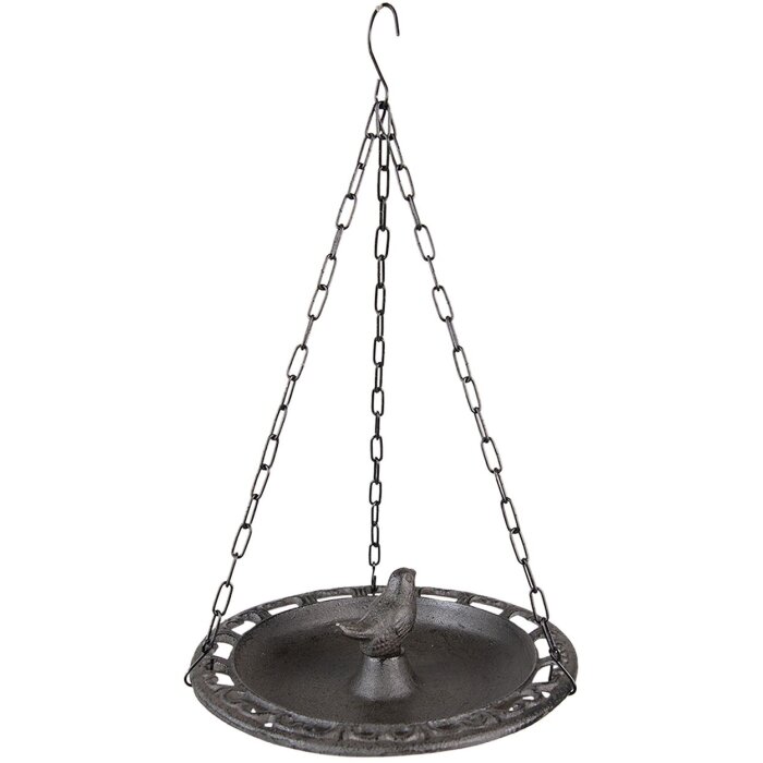 Clayre & Eef 6Y5288 Bird Feeder Ø 23x8-36 cm Brown Bird Feeder