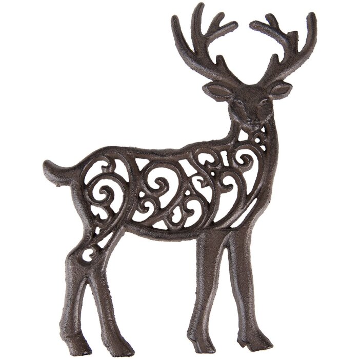 Clayre & Eef 6Y5301 Pan Coaster 20x24x2 cm Brown Trivet Reindeer