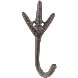 Clayre & Eef 6Y5317 Wall Hook 7x5x14 cm Brown