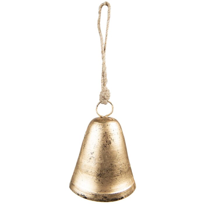 Clayre & Eef 6Y5331 Decoration Pendant Bell 10x6x13 cm Gold Coloured