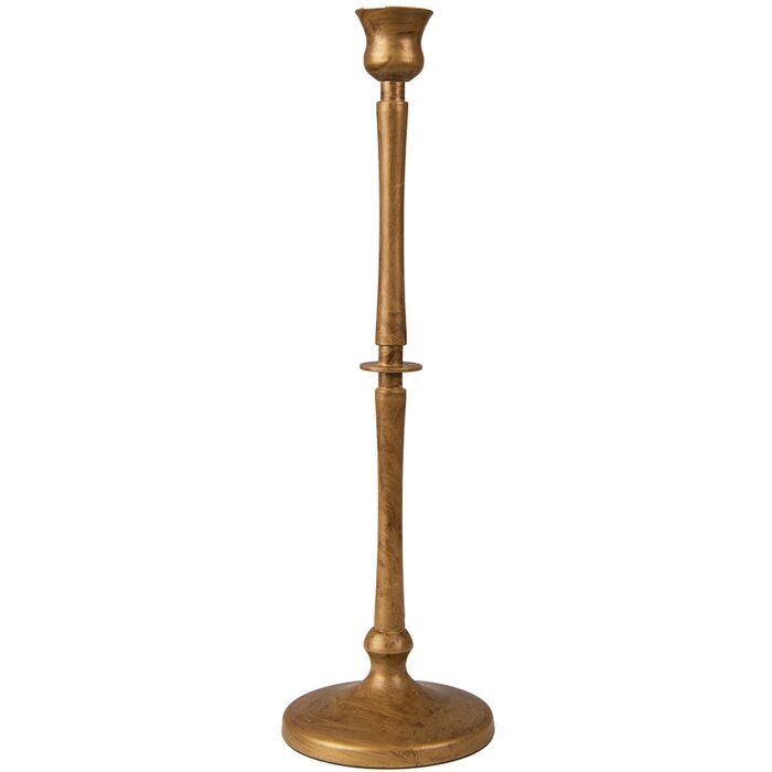 Clayre & Eef 6Y5376 Candlestick Ø 10x35 cm Gold Coloured