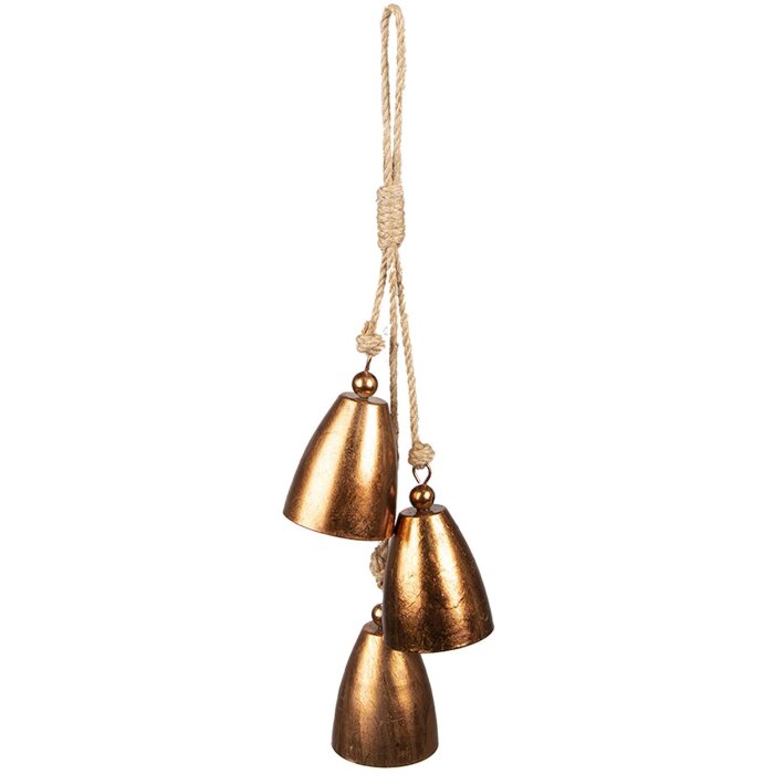 Clayre & Eef 6Y5380 Decoration Pendant Bells Ø 11x40 cm Copper Coloured