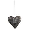 Clayre & Eef 6Y5387L Decoration Pendant Heart 17x3x16 cm Grey