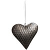 Clayre & Eef 6Y5388 Decoration Pendant Heart 15x3x15 cm Grey