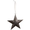 Clayre & Eef 6Y5392L Decoration Pendant Star 15x3x15 cm Grey