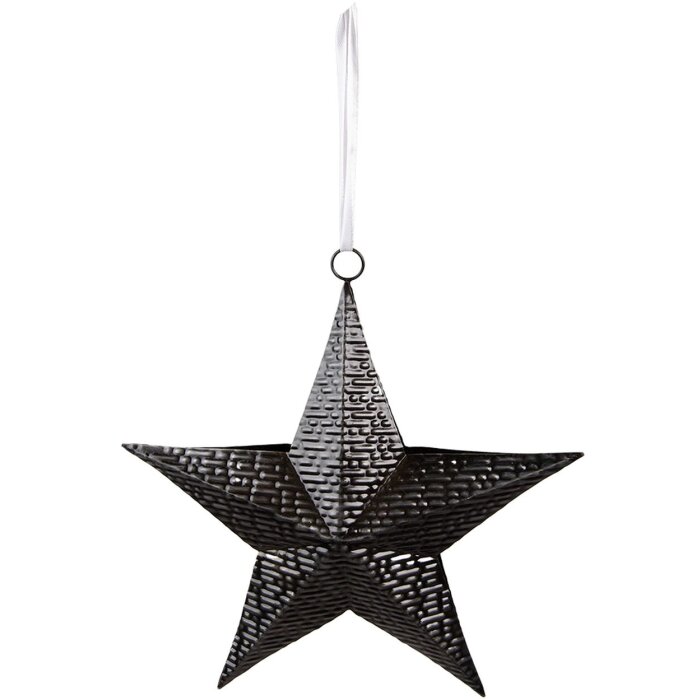 Clayre & Eef 6Y5393 Decoration Pendant Star 25x6x27 cm Black