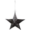 Clayre & Eef 6Y5393 Decoration Pendant Star 25x6x27 cm Black