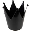 Clayre & Eef 6Y5397L Tealight Holder Crown Ø 18x21 cm Black