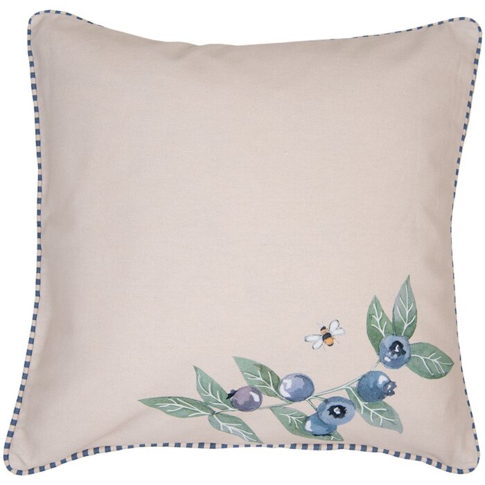 Clayre & Eef BBF21 Cushion Cover 40x40 cm Beige Decorative Cushion