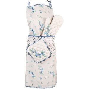 Clayre & Eef BBF41 Apron 70x85 cm Beige - Blue