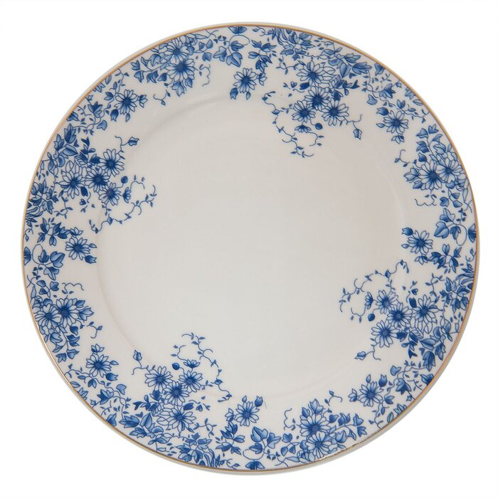 Clayre & Eef BFLDP Small Plate Ø 21x2 cm Blue Breakfast Plate