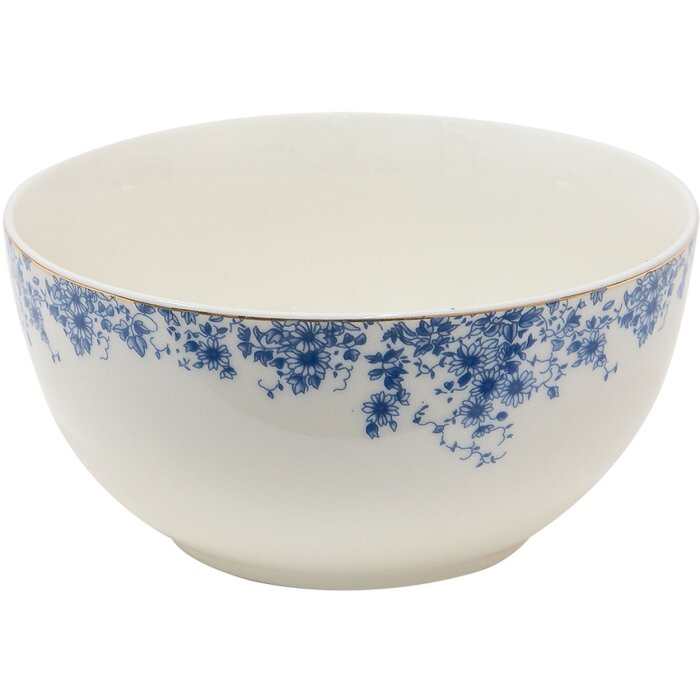 Clayre & Eef BFLPU Bowl Ø 14x7 cm - 500 ml Blue Soup Bowl