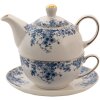 Clayre & Eef BFLTEFO Tea Set 16x15x15 cm - 400 ml - 250 ml Blue