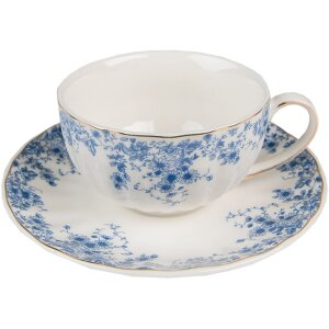 Clayre & Eef BFLTKS Coffee Cup and Saucer 12x9x5 cm -...