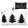 Clayre & Eef BWX36-3 Cushion Cover 30x50 cm White - Black