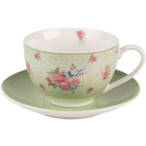 Clayre & Eef CHBKS Coffee Cup and Saucer 12x9x6 cm -...