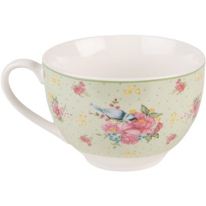 Clayre & Eef CHBKS Coffee Cup and Saucer 12x9x6 cm - Ø 14x2 cm - 200 ml