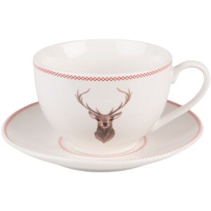 Clayre & Eef COLKS Coffee Cup and Saucer 12x9x6 cm -...