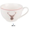 Clayre & Eef COLKS Coffee Cup and Saucer 12x9x6 cm - Ø 14x2 cm - 200 ml