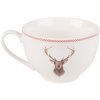 Clayre & Eef COLKS Coffee Cup and Saucer 12x9x6 cm - Ø 14x2 cm - 200 ml