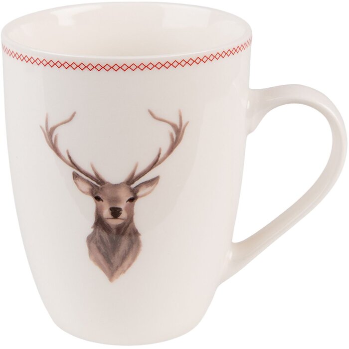 Clayre & Eef COLMU-1 Mug 12x8x10 cm - 300 ml Beige - Brown