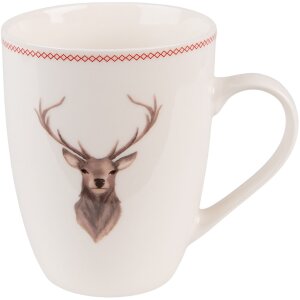 Clayre & Eef COLMU-1 Mug 12x8x10 cm - 300 ml Beige -...