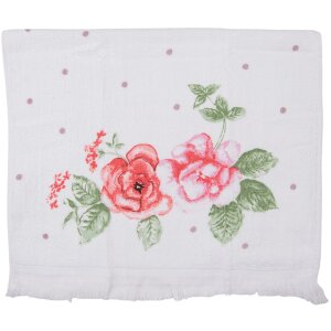 Clayre & Eef CT025 Guest Towel 40x66 cm White - Pink