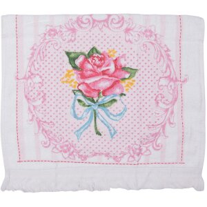 Clayre & Eef CT026 Guest Towel 40x66 cm Pink - Blue