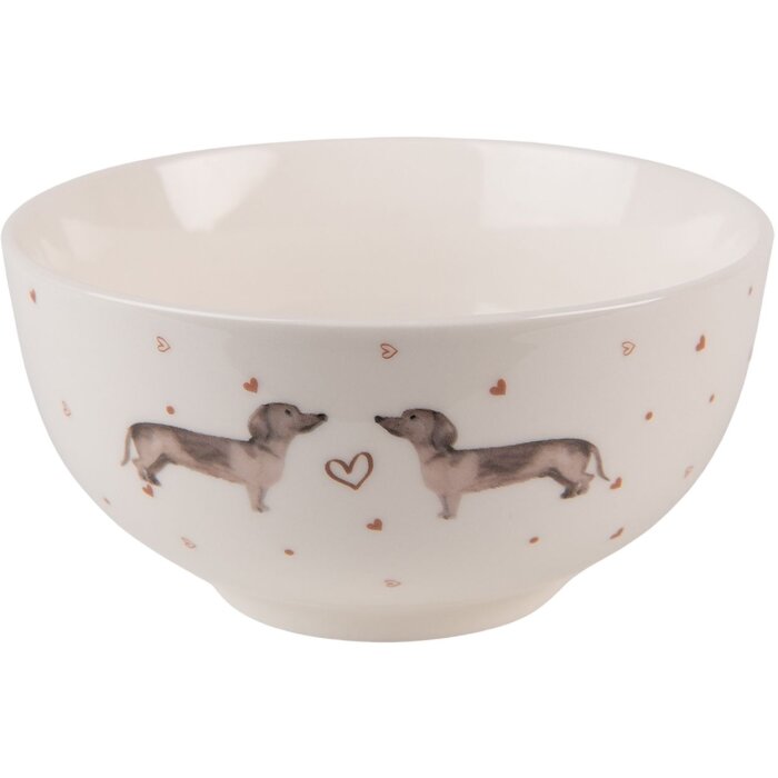 Clayre & Eef DHLBO Bowl Ø 14x7 cm - 500 ml Beige - Brown