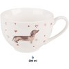 Clayre & Eef DHLKS Coffee Cup and Saucer 12x9x6 cm - Ø 14x2 cm - 200 ml