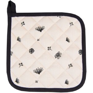 Clayre & Eef FAF45 Pot Holder 20x20 cm Beige - Black