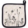 Clayre & Eef FAF45 Pot Holder 20x20 cm Beige - Black