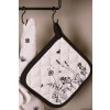 Clayre & Eef FAF45 Pot Holder 20x20 cm Beige - Black