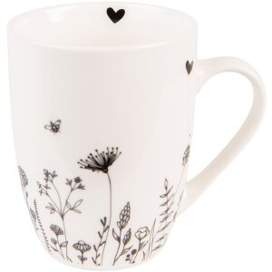 Clayre & Eef FAFMU Mug 12x8x10 cm - 300 ml Beige -...