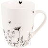 Clayre & Eef FAFMU Mug 12x8x10 cm - 300 ml Beige - Black Cup