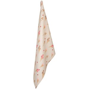 Clayre & Eef FAS42-2 Kitchen Towel 50x70 cm Beige - Pink