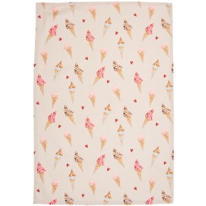 Clayre & Eef FAS42-2 Kitchen Towel 50x70 cm Beige - Pink