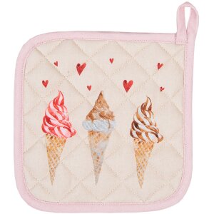 Clayre & Eef FAS45K Potholder Child 16x16 cm Beige -...