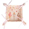 Clayre & Eef FAS47 Bread Basket 35x35x8 cm Beige - Pink