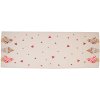 Clayre & Eef FAS64 Table Runner 50x140 cm Beige - Pink