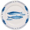 Clayre & Eef FIBDP Small Plate Ø 20x2 cm White - Blue Breakfast Plate