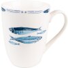 Clayre & Eef FIBMU Mug 12x9x11 cm - 330 ml White - Blue