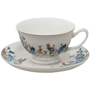 Clayre & Eef FISKS Coffee Cup and Saucer 12x10x6 cm -...