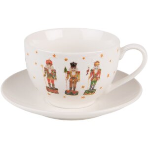 Clayre & Eef HLCKS Coffee Cup and Saucer 12x9x6 cm -...